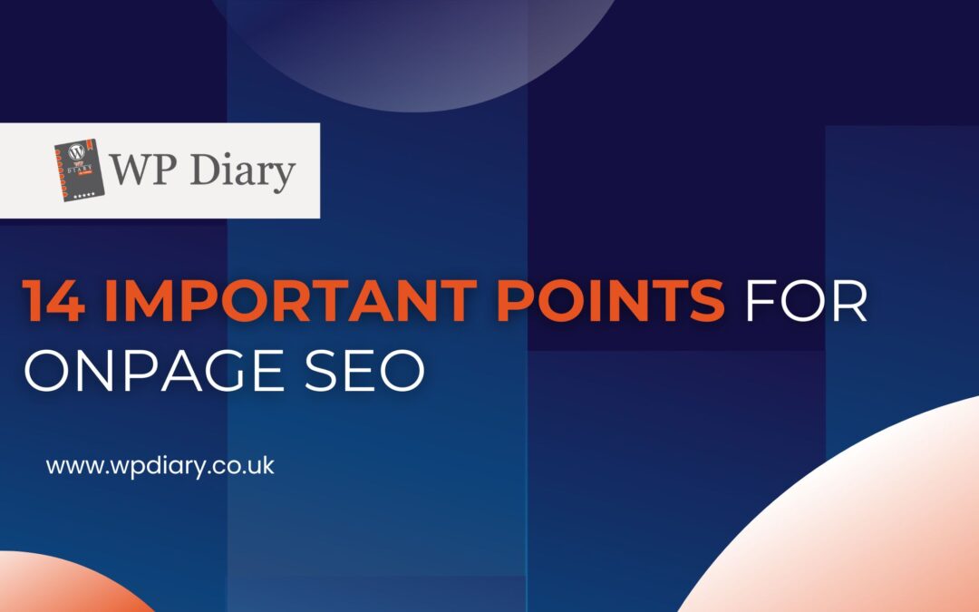 onPage SEO and 14 important points for onPage SEO